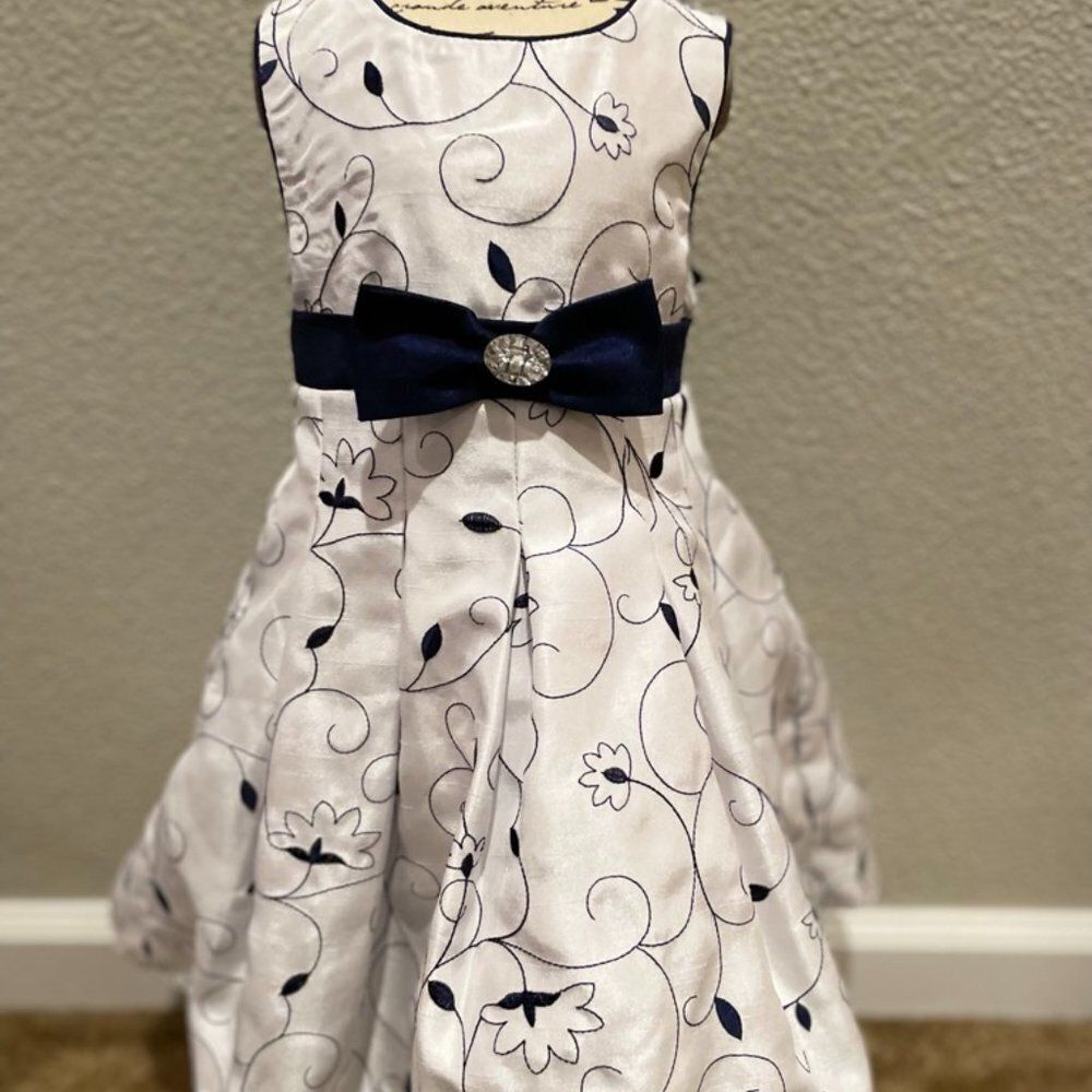 Jenny & Me White and Black Toddler Formal Dress Size 2T